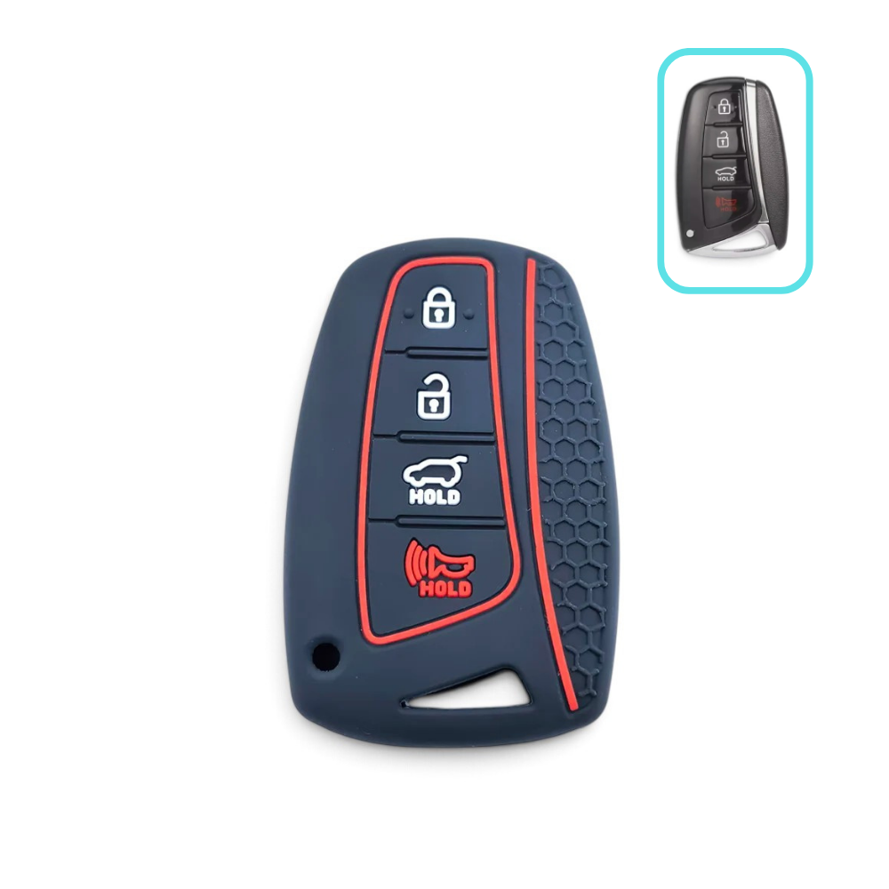 Silicon Hyundai Key Case – Protective Key Fob Cover For I20 I30 SantaFe IX45 Genesis