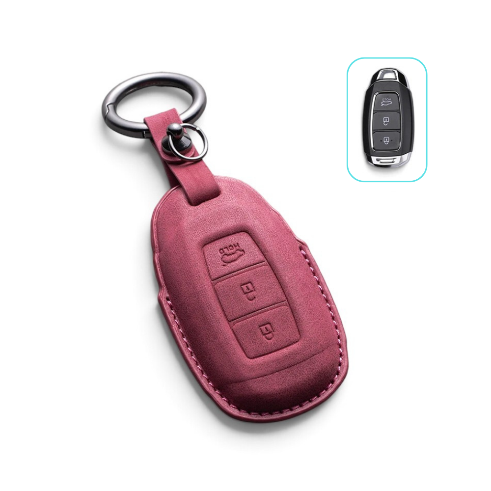 Alcantara Hyundai Key Case and Key Chain – Protective Key Fob Cover