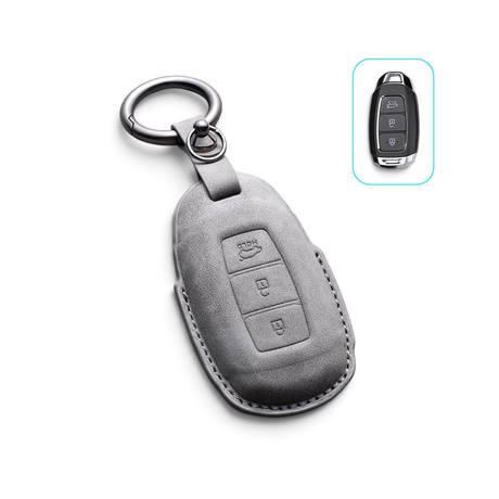 Alcantara Hyundai Key Case and Key Chain – Protective Key Fob Cover