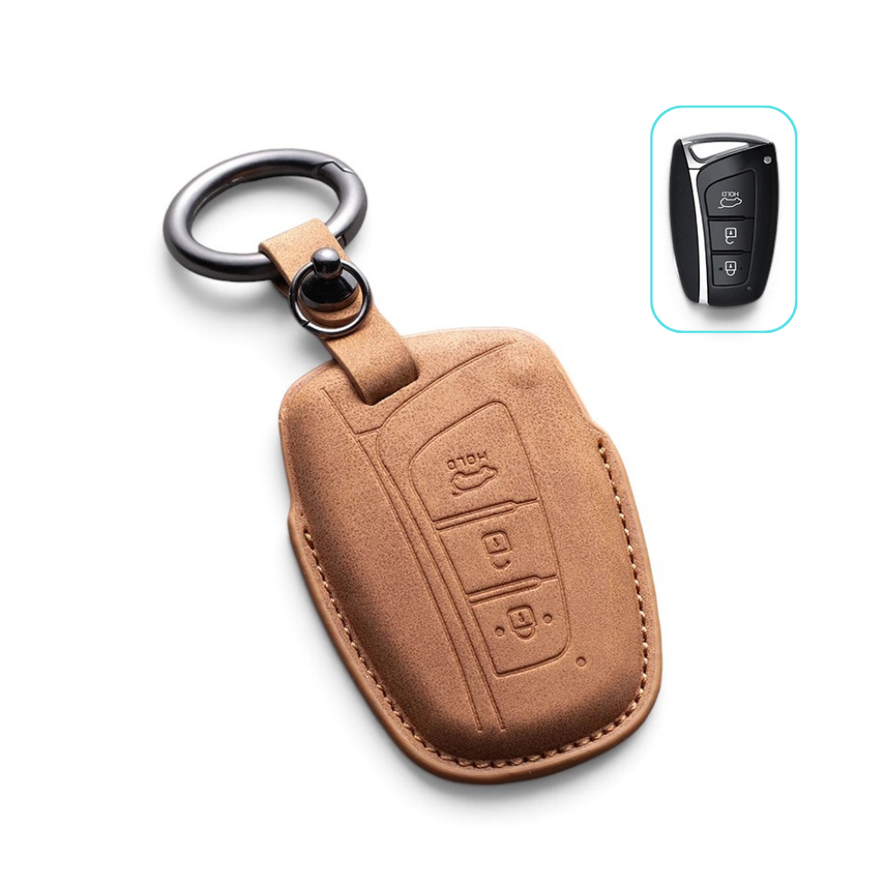 Alcantara Hyundai Key Case and Key Chain – Protective Key Fob Cover