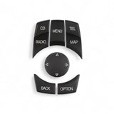 iDrive control buttons replacement kit for BMW 6 Series E63 (2004 - 2011) BMW Euro Premium Parts Black Top left "CD", Bottom right "MAP"