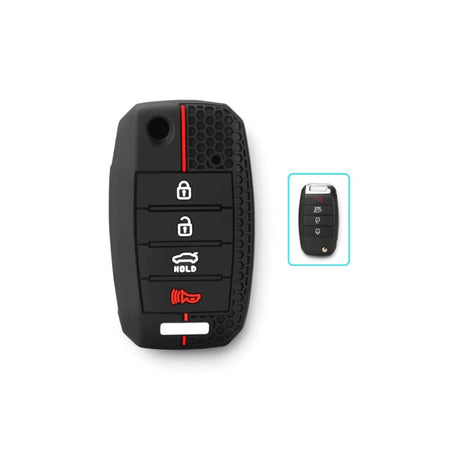 Silicone Kia Key Case and Key Chain – Protective Key Fob Cover Key Cases Euro Premium Parts 4 Buttons