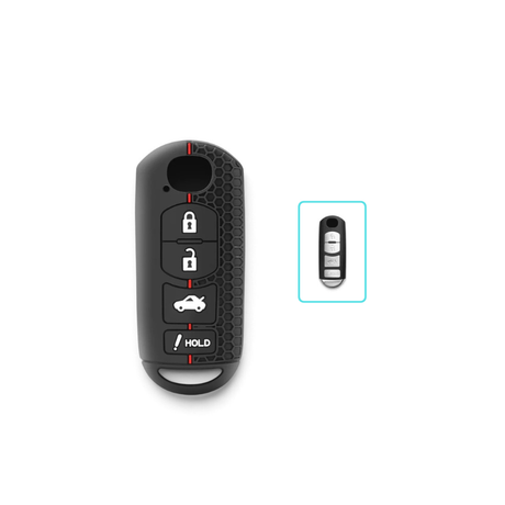 Silicone Mazda Key Case and Key Chain – Protective Key Fob Cover Key Cases Euro Premium Parts Key (4 buttons)