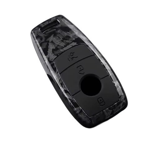 Carbon-Look Mercedes-Benz Key Case and Key Chain – Protective Key Fob Cover Key Cases Euro Premium Parts Forged Carbon Modern Key Without Key Chain
