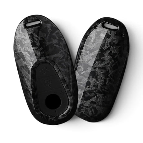 Carbon-Look Mercedes-Benz Key Case and Key Chain – Protective Key Fob Cover Key Cases Euro Premium Parts Forged Carbon New-Generation Key Without Key Chain