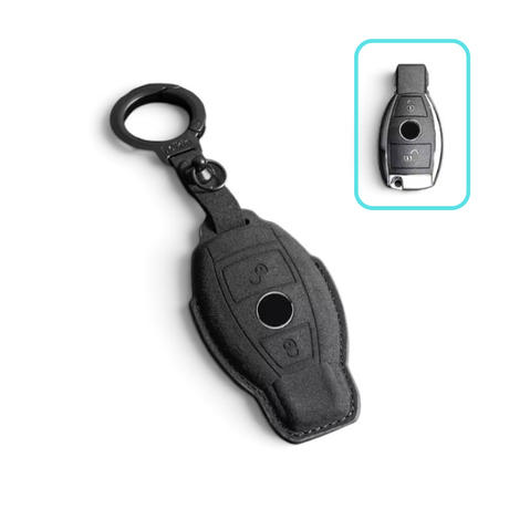 Alcantara Mercedes-Benz Key Case and Key Chain – Protective Key Fob Cover Key Cases Euro Premium Parts Older Key (Without Trunk Opening)