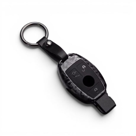 Carbon-Look Mercedes-Benz Key Case and Key Chain – Protective Key Fob Cover Key Cases Euro Premium Parts Forged Carbon Older Key (With Trunk Opening) With Key Chain