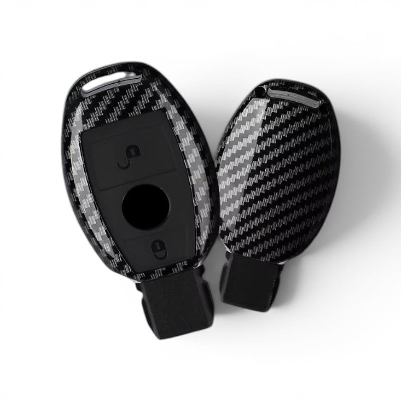 Carbon-Look Mercedes-Benz Key Case and Key Chain – Protective Key Fob Cover