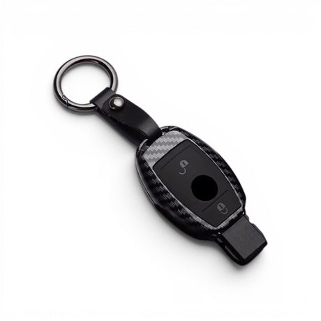Carbon-Look Mercedes-Benz Key Case and Key Chain – Protective Key Fob Cover Key Cases Euro Premium Parts Carbon Replica Older Key (Without Trunk Opening) With Key Chain
