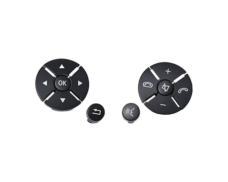 Steering Wheel Multifunction Buttons for Mercedes CL-Class C216 - 2007 to 2013 Euro Premium Parts Black Facelift ('10 to '13)