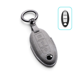 Alcantara Nissan Key Case and Key Chain – Protective Key Fob Cover Key Cases Euro Premium Parts Gray Key Type C