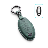 Alcantara Nissan Key Case and Key Chain – Protective Key Fob Cover Key Cases Euro Premium Parts Dark Green Key Type B