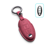 Alcantara Nissan Key Case and Key Chain – Protective Key Fob Cover Key Cases Euro Premium Parts Dark Red Key Type A