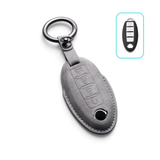 Alcantara Nissan Key Case and Key Chain – Protective Key Fob Cover Key Cases Euro Premium Parts Gray Key Type E