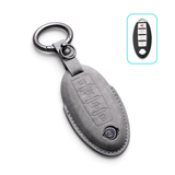 Alcantara Nissan Key Case and Key Chain – Protective Key Fob Cover Key Cases Euro Premium Parts Gray Key Type D