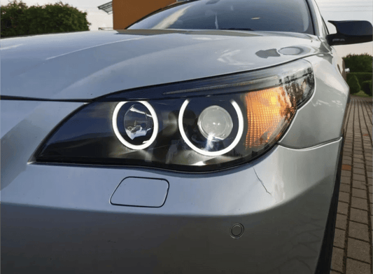 LED Angel Eyes Kit Headlights for BMW 5 Series E60 - '03 to '10
