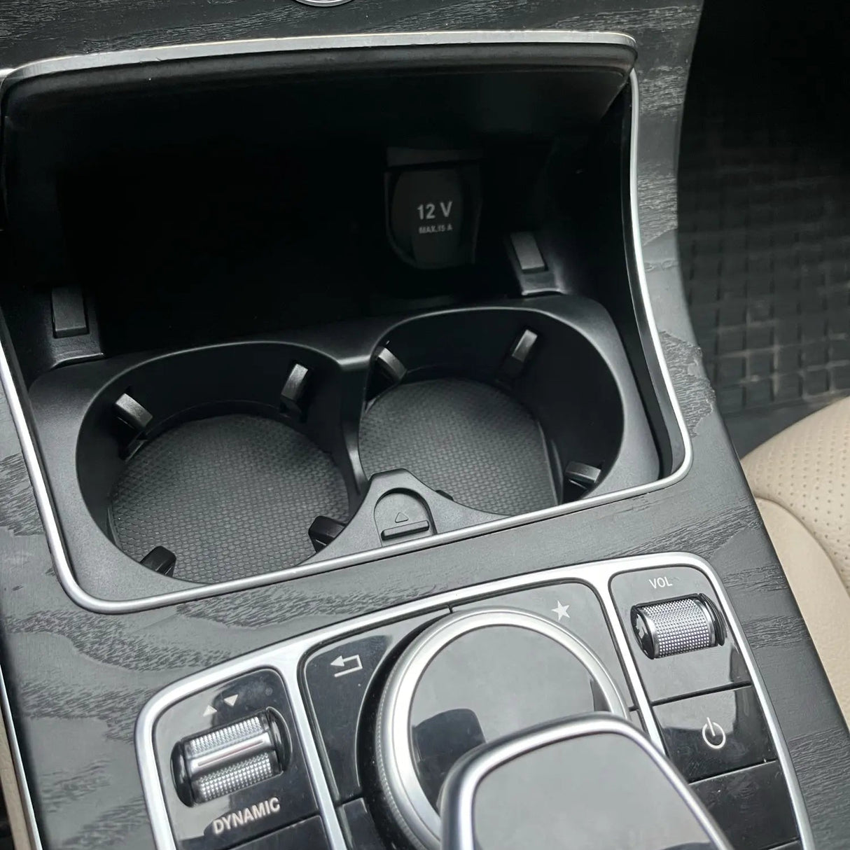 Front Cupholders Retrofit For Mercedes C-Class W205 - 2014 to 2021