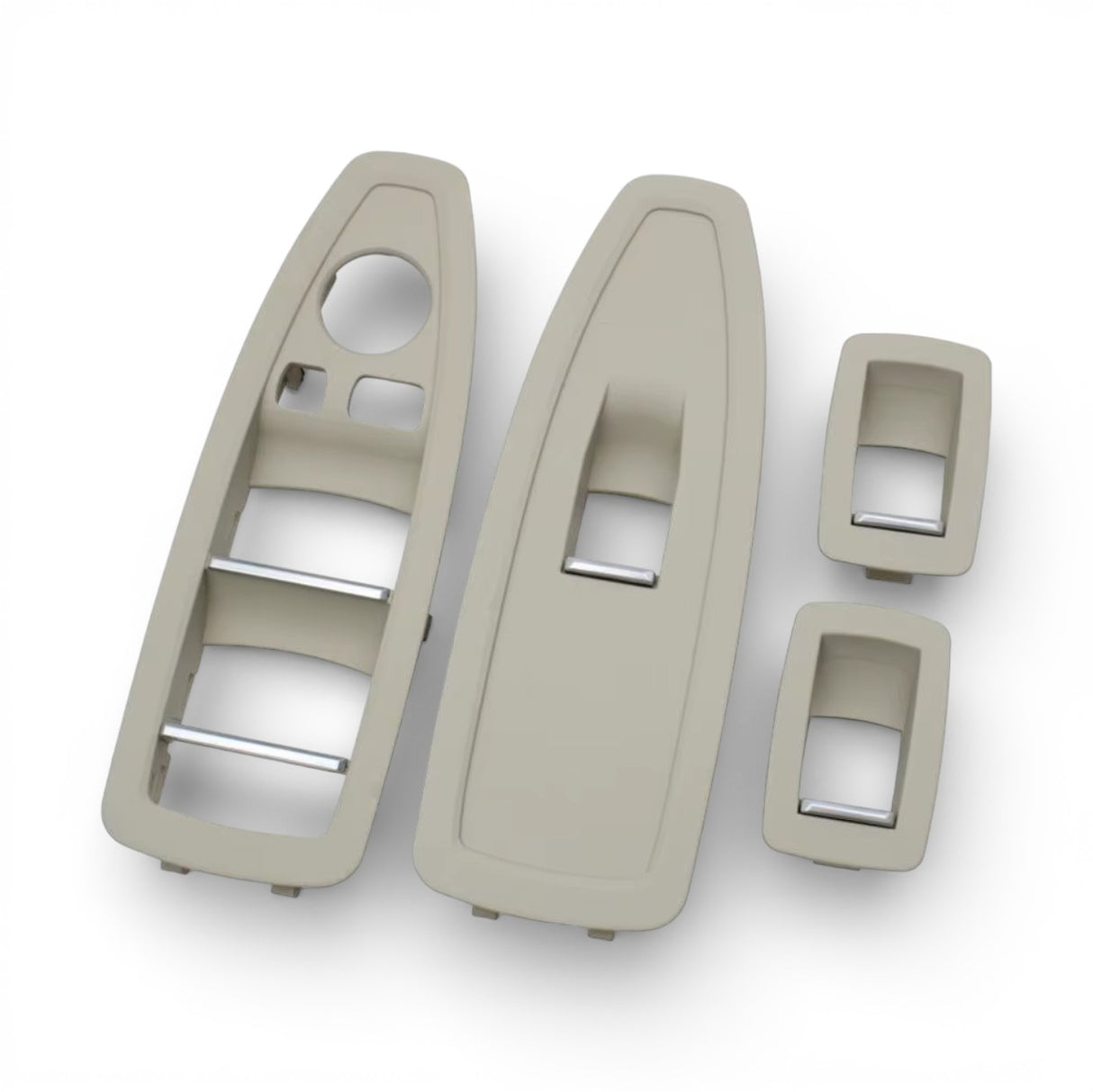 Window Switch Trim Plates in Black, Beige, Gray and Carbon look for BMW 4 Series F32 M4 F82 - 2012 to 2019 Euro Premium Parts Oyster Gray Complete Kit (x4) (with folding mirrors)