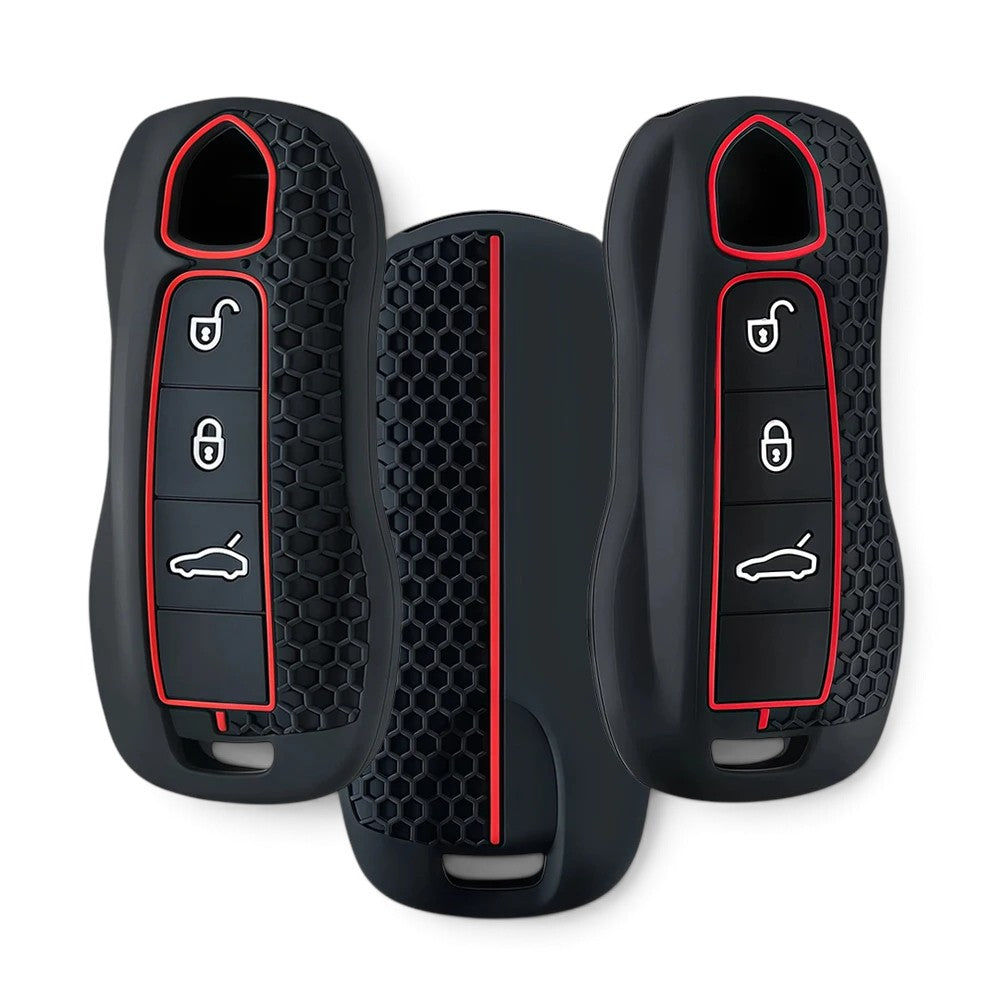 Silicone Porsche Key Case – Protective Key Fob Cover For Porsche Cayenne Panamera Macan 911 Cayman Boxster