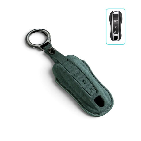 Porsche Alcantara Key Case – Protective Key Fob Cover For Porsche Cayenne Panamera Macan 911 Cayman Boxster (Copie) Key Cases Euro Premium Parts Green