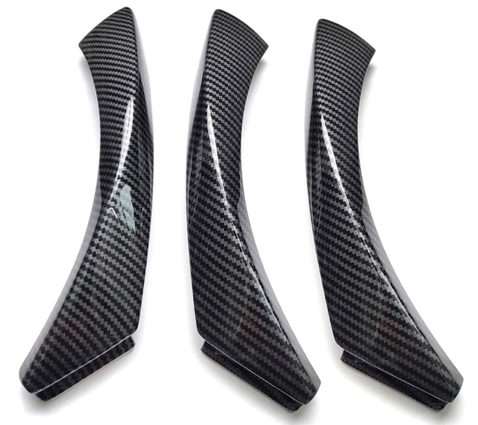 Carbon fiber look interior door handles for BMW 3 Series E90 (2005 - 2012)