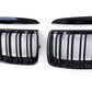 Black Front Kidney Grilles M3-look for BMW 3 Series E90 E91 (2006 to 2012)