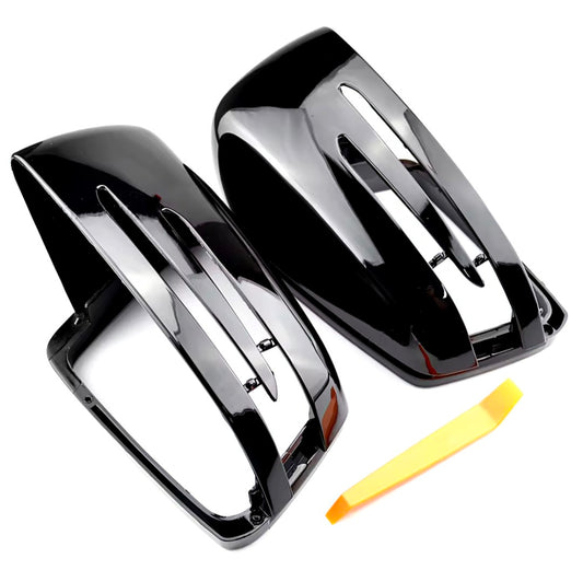 Glossy black mirror caps for Mercedes S-Class W221 (2007 to 2013)