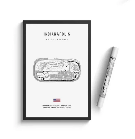 Car poster track Indianapolis | Wall art for your interior decoration