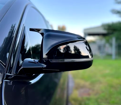 BMW M-look glossy black mirror caps for BMW X7 G07 - 2019 to 2025 BMW Euro Premium Parts