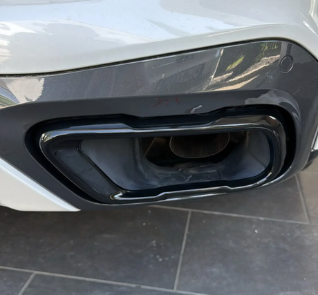 Glossy black sport exhaust tips for BMW X6 G06 - 2018 to 2023 BMW Euro Premium Parts