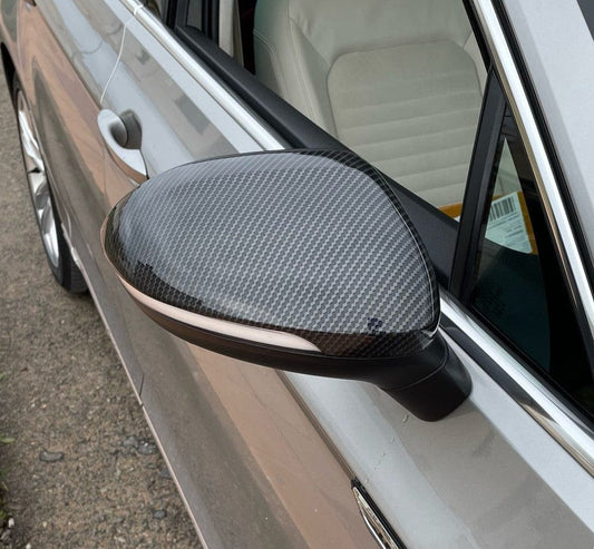 Volkswagen Tiguan carbon fiber look mirror caps (MY 2017-2020)