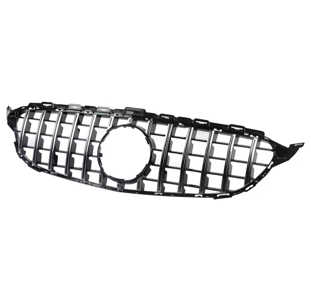 Black Front Panamericana AMG GTR grille for Mercedes C-Class W205 (2014 to 2018)