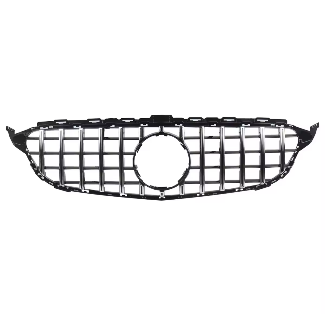 Black Front Panamericana AMG GTR grille for Mercedes C-Class W205 (2014 to 2018)