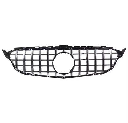 Black Front Panamericana AMG GTR grille for Mercedes C-Class W205 (2014 to 2018)