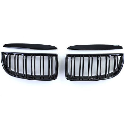 Black Front Kidney Grilles M3-look for BMW 3 Series E90 E91 (2006 to 2012)