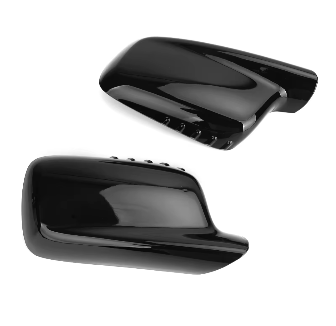 Glossy black mirror caps for BMW 7 Series E65 - 2001 to 2009