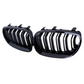 Black front kidney grilles M5 Competition-look for BMW 5 Series E60 (2003 to 2010)