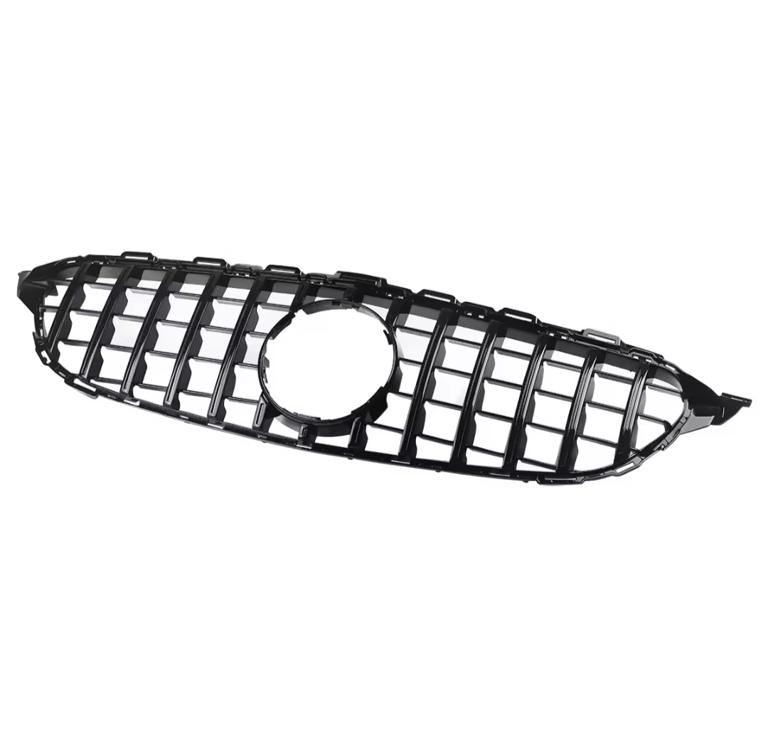 Black Front Panamericana AMG GTR grille for Mercedes C-Class W205 (2014 to 2018)