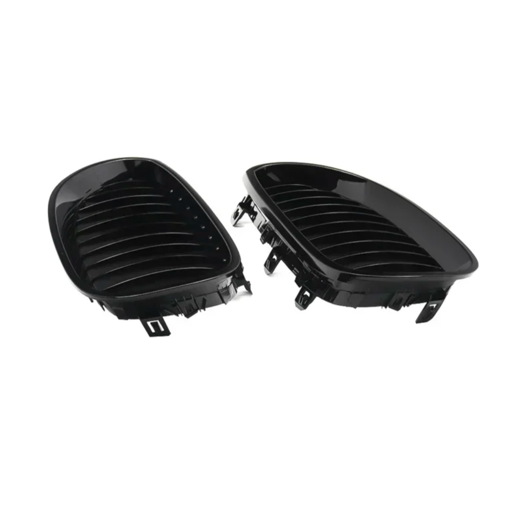 Black front kidney grilles M5 Competition-look for BMW 5 Series E60 (2003 to 2010)