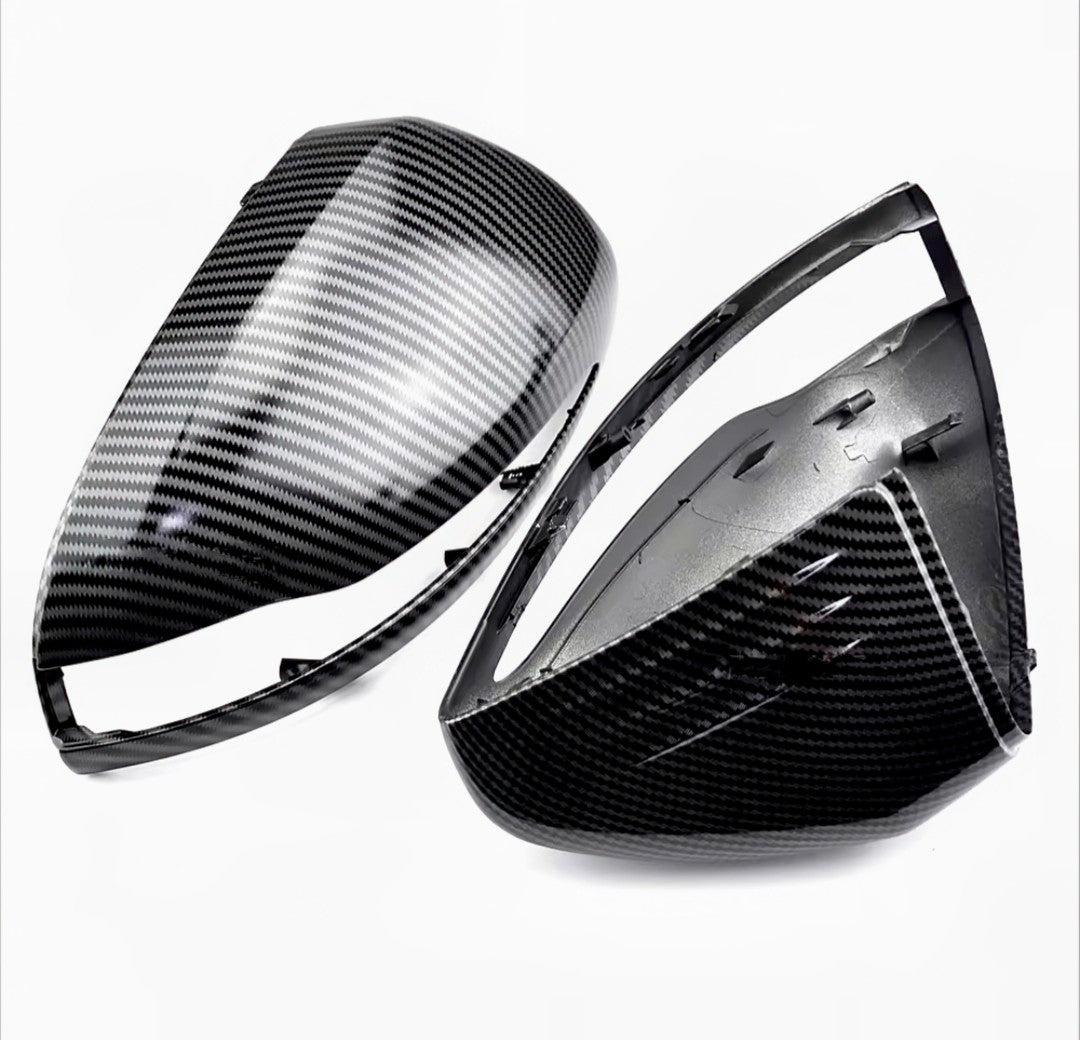 Carbon look mirror caps for Mercedes C-Class W205 (2014 to 2021)