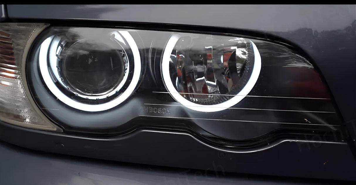 LED Angel Eyes Kit Headlights for BMW 3 Series E46 - '98 to '06 BMW Euro Premium Parts