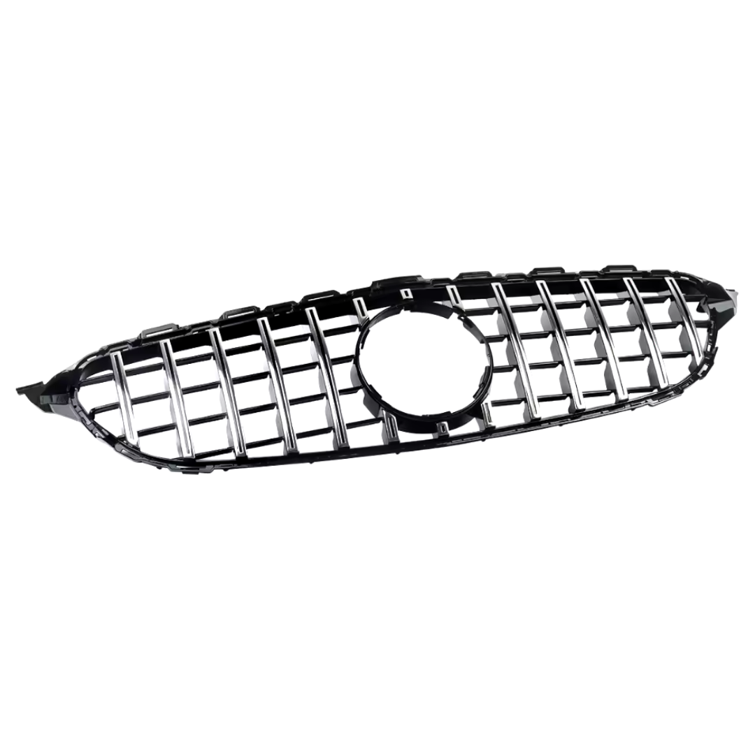 Black Front Panamericana AMG GTR grille for Mercedes C-Class W205 (2014 to 2018)