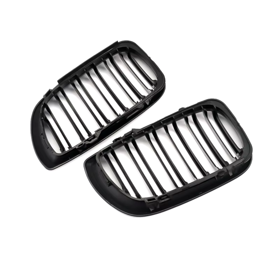 Black Front Kidney Grilles for BMW 3 Series and M3 E46 (1997 to 2005)