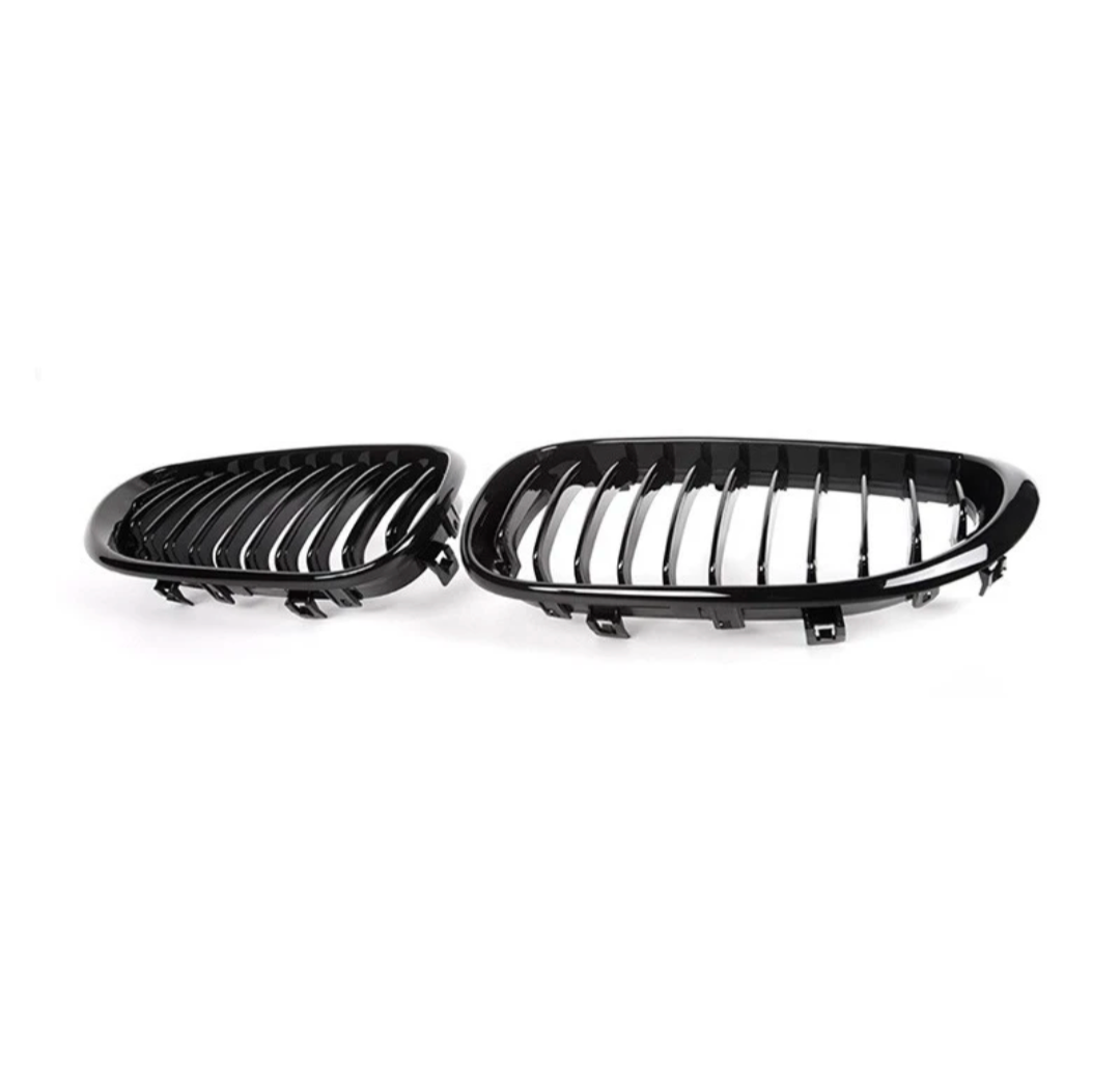 Black front kidney grilles M5 Competition-look for BMW 5 Series E60 (2003 to 2010)