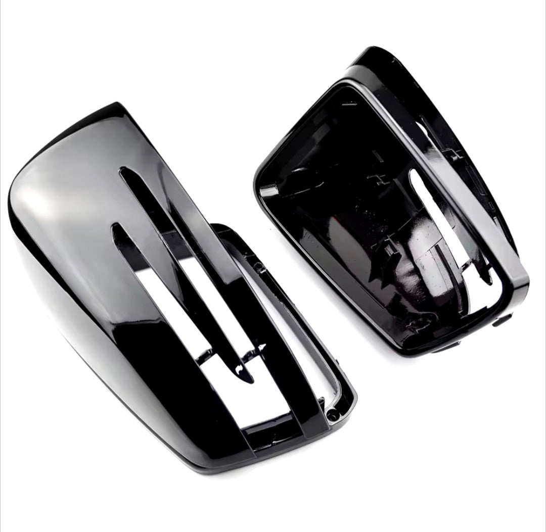 Glossy black mirror caps for Mercedes E-Class W212 (2010 to 2015)