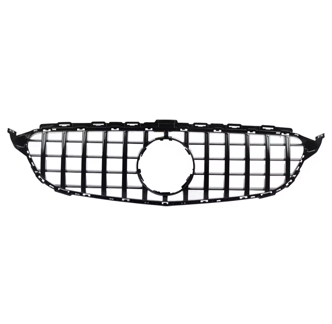 Black Front Panamericana AMG GTR grille for Mercedes C-Class W205 (2014 to 2018)