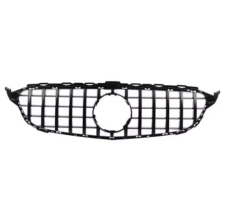 Black Front Panamericana AMG GTR grille for Mercedes C-Class W205 (2014 to 2018) Mercedes-Benz Euro Premium Parts