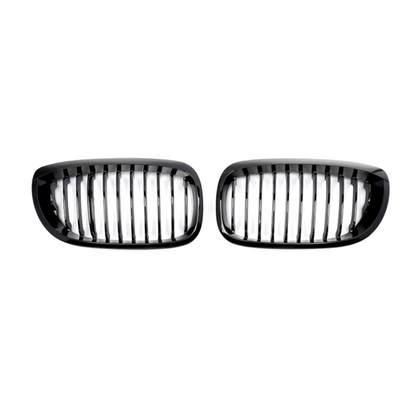 Black Front Kidney Grilles for BMW 3 Series and M3 E46 (1997 to 2005)