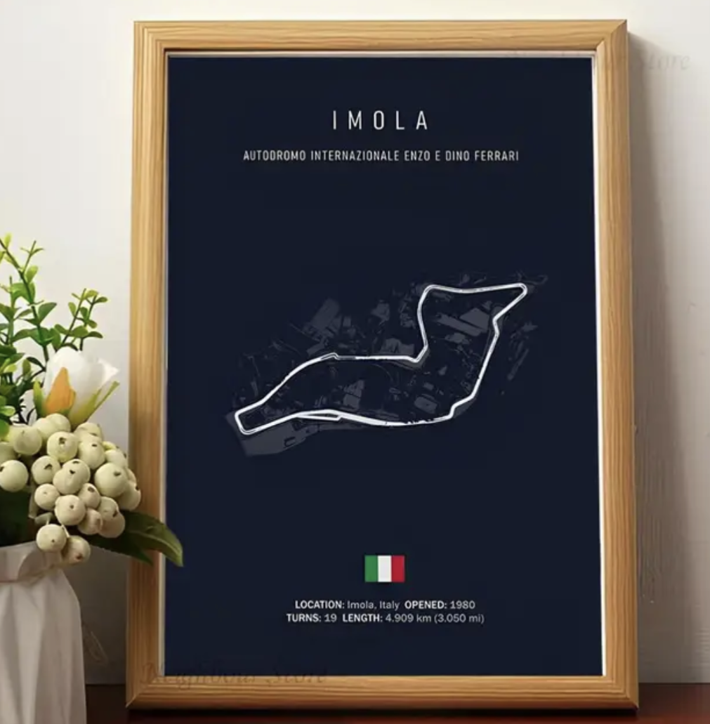 Car poster track of Imola, Italy | Wall art for your interior decoration