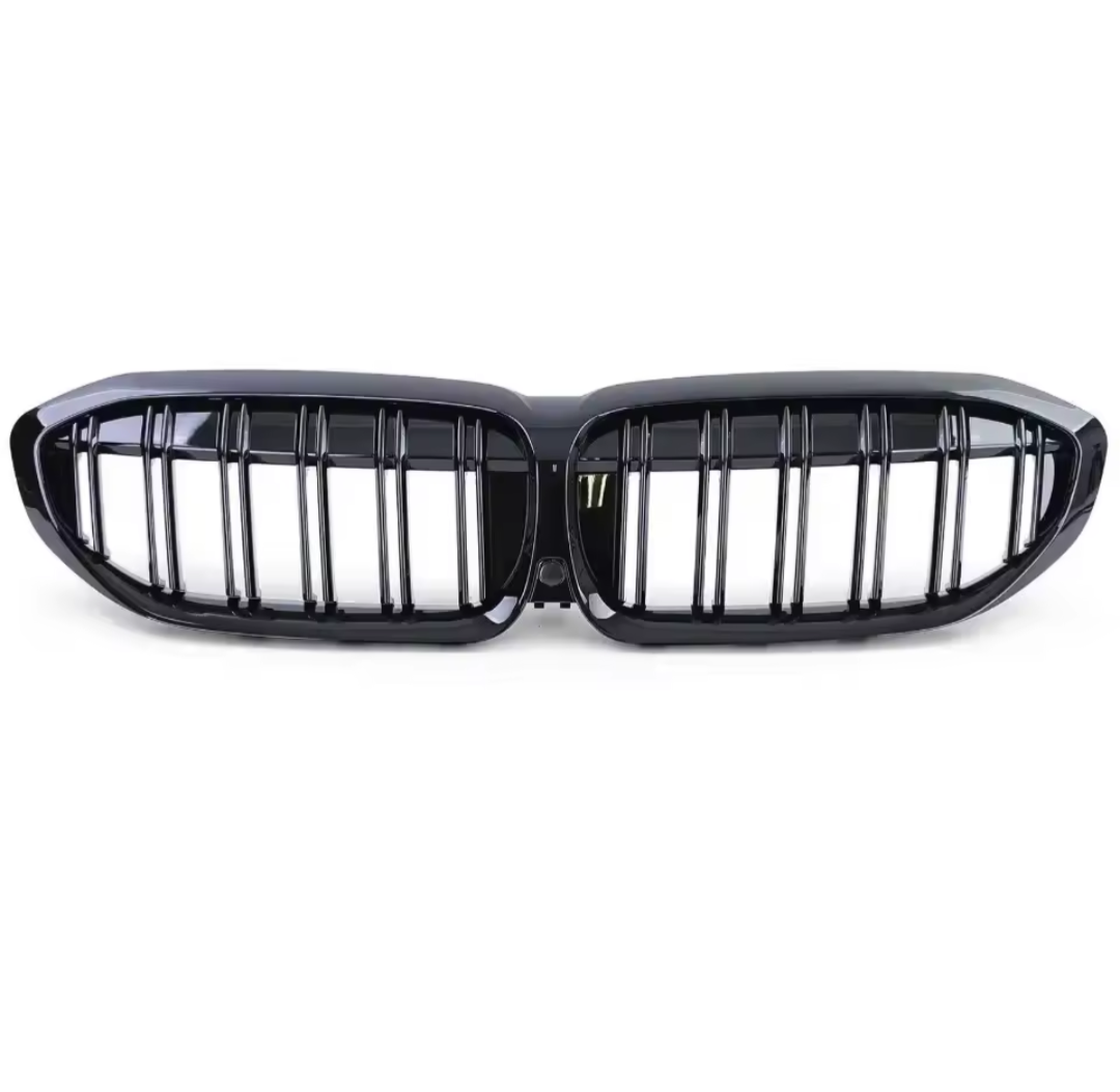 Black front kidney grilles M3 Competition-look for BMW 3 Series G20 (2019 to 2022)